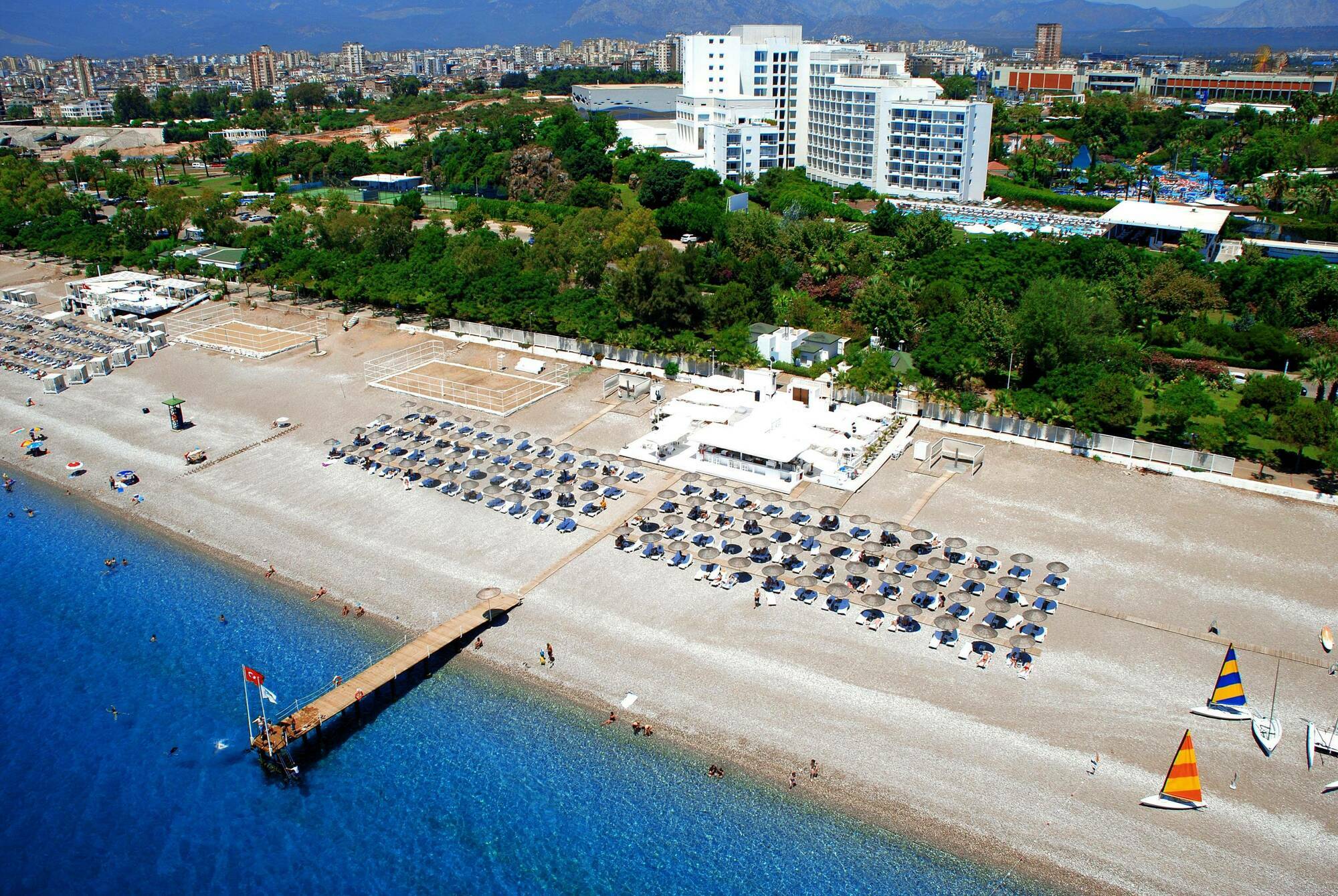 Hotel Su & Aqualand Antalya Exterior photo Aerial view of the beach